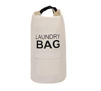 IHOMAGIC 71L Cesto Ropa Sucia Plegable de Hombro Ajustables - Bolsa de Lavandería con Mochila para Colgar en el Bolsillo, Bolsa para Colgar Ropa Sucia para Armario, Detrás de Las Puertas (Beige)