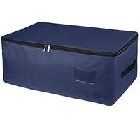 IHOMAGIC - Bolsa de almacenamiento para ropa de cama grande (49 L, organizador grande, plegable, bolsa de viaje, bolsa de almacenamiento para edredón, toalla de 56 x 35 x 25 cm), color azul oscuro
