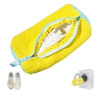 IHOMAGIC Bolsa Lavadora Zapatillas Plegable, Bolsa para Lavar Zapatillas en Lavadora, Bolsa para Lavar Zapatos Fácil de Limpiar, Bolsas para Lavadora Portátil para Zapatillas, Corbatas, Amarillo