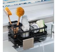 iHomara Organizador de Fregadero Cocina, Soporte para Esponja, escurridor de Platos de Acero Inoxidable, Porta jabón, Organizador de Fregadero, organización del Fregadero de Cocina