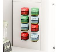 ihomecooker Paquete de 8 organizadores magnéticos de bolsas de té, soporte de metal para bolsas de té, organizadores de paquetes de café para refrigerador, nevera, organizadores de cocina y