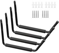 Ihomepark Gancho Bicicleta Pared - Soporte Bicicletas Pared Gancho para Escalera Ganchos Kayak Pared Garaje, Soporte Bicicleta con Universal Screw Almacenamiento de Usos Múltiples Negro (4 Pack)