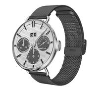 iHoxstrapie Correa Compatible con Withings ScanWatch 2 42mm 38mm Ligera Elegante Correa de Repuesto en Malla de Acero Inoxidable (Schwarz/, ScanWatch 2/1 38mm)