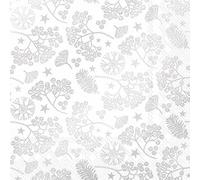 IHR Ideal Home Range Servilletas de cóctel desechables de 3 capas de papel, paquete de servilletas de fiesta, 5 x 5 pulgadas, ramas de invierno brillantes (blanco y plateado), 20 unidades