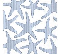 IHR Ideal Home Range Servilletas de cóctel Kate Nelligan desechables de 3 capas de papel para fiesta, 5 x 5 pulgadas, estrella de mar Seersucker, 20 unidades