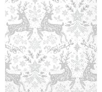 IHR Ideal Home Range Servilletas de fiesta desechables de papel de 3 capas, paquete de servilletas de almuerzo de 6.5 x 6.5 pulgadas, adornos de Navidad (plateado), 20 unidades