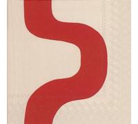 IHR Ideal Home Range Servilletas de fiesta Marimekko desechables de papel de 3 capas, 6.5 x 6.5 pulgadas, Seireeni (rojo), 20 unidades