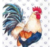 IHR Ideal Home Range - Servilletas de papel, diseño de gallo Albert Rooster, 20 unidades, 33 cm x 33 cm