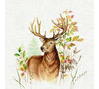 IHR Ideal Home Range - Servilletas de papel HUNTED Deer Cream 20 unidades 3 capas servilletas de almuerzo 6.5 x 6.5 pulgadas