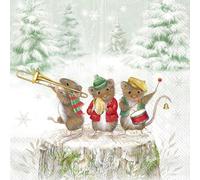 IHR Ideal Home Range Servilletas desechables de papel de 3 capas, 16,5 x 16,5 cm, banda de ratón, 20 unidades