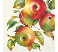 IHR Ideal Home Range Servilletas desechables de papel de 3 capas, 16,5 x 16,5 cm, manzanas cultivadas en casa, 20 unidades