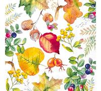 IHR Ideal Home Range Servilletas desechables de papel de 3 capas, 16,5 x 16,5 cm, temporada de cosecha, 20 unidades