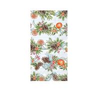 IHR Ideal Home Range Servilletas desechables de papel de 3 capas, 8.5 x 4.5 pulgadas, piñas y cintas, 16 unidades