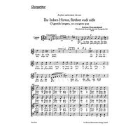 Ihr lieben Hirten, fürchtet euch nicht - O gentils bergers, ne craignez pas für 4 gemischte Stimmen, zwei Oboen (oder Violinen) und Generalbaß (Musikalische Gespräche über die Evangelia). Partitur