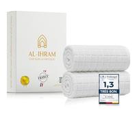 Ihram para Hombres 2 Piezas 1300 g - 100% Microfibra Premium para Hajj y Umrah | Tejido Ligero, Suave, Sin Olor, No se Pega al Cuerpo Secado Rápido y Confort Máximo