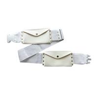 Ihram Umrah - Cinturón ajustable con bolsillos delanteros, cinturón unisex para mujer, blanco, Talla única