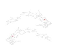 ihreesy Calcomanía Para Falda Lateral de Coche,Etiqueta Engomada del Cuerpo del Coche de los Gráficos del Lobo Autoadhesivo Lateral Vinilo Gráfica Calcomanías del Coche Impermeable,Blanco