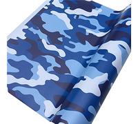 ihreesy Película de Vinilo de Camuflaje,Pvc Película Protectora Autoadhesiva para Automóvil Diy Etiqueta Engomada Del Coche Hoja de Vinilo para Coche Motocicleta Bicicleta,Azul