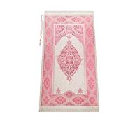 Ihvan Alfombra de Oración Musulmana Con Cuentas, Janamaz, Sajadah - Suave Alfombra Islámica, Regalo para Eid Ramadán - Tela de Felpilla
