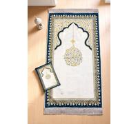 ihvan online Alfombra de oración musulmana con bolsa de tela elegante portátil, Janamaz, Sajadah, alfombra suave de oraciones islámicas, regalos islámicos para Eid Ramadán, alfombra de oración de