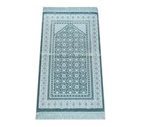 ihvan online, Alfombra de oración musulmana de terciopelo de lujo suave | Janamaz | Sajadah | Suave alfombra de oración islámica | Regalos islámicos | Alfombra de oración elegante, color: azul