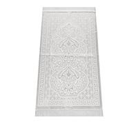 ihvan online, Alfombra de oración musulmana de terciopelo de lujo suave | Janamaz | Sajadah | Suave alfombra de oración islámica | Regalos islámicos | Alfombra de oración elegante, color crema