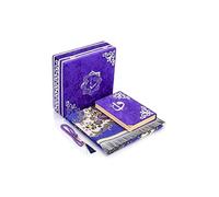 ihvan online - Caja de regalo de lujo, cubierta de terciopelo, 4 piezas, con corán y cuentas de oración, color morado