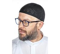 ihvan online Gorros turcos musulmanes Kufi para hombre, Taqiya, Takke, Peci, gorras islámicas, regalos islámicos, tamaño estándar, Negro -, talla única