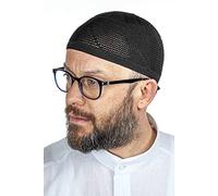 ihvan online Gorros turcos musulmanes Lux Kufi para hombre, Taqiya, Takke, Peci, gorras islámicas, regalos islámicos, tamaño estándar, Negro -, talla única