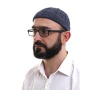 ihvan online Kufi Sombreros para hombres, Taqiya, Takke, turco musulmán de invierno de terciopelo enrollable, gorras de oración con borde enrollable, regalos islámicos, azul (blue sky), talla única