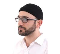 ihvan online Sombreros kufi de terciopelo turco musulmán de invierno para hombre, Taqiya, Takke, Peci, gorras islámicas, regalos islámicos, Negro -, talla única