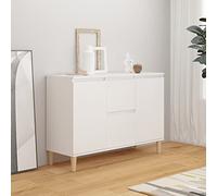 Iiaky Aparador de Madera contrachapada Blanco 103,5x35x70 cm, Aparador para Salón, Mueble bajo, Armario, Entrada, Recibidor