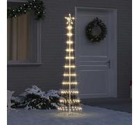 Iiaky Árbol de Navidad LED Decoración navideña, luz navideña, luz LED, luz navideña para Exteriores, árbol de Cono de Navidad Metal-cálido-51 x 51 x 190 cm
