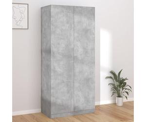 Iiaky Armario de Madera contrachapada Gris hormigón Armario Escobero Madera 90x52x200 cm