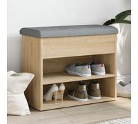 Iiaky Banco Zapatero Madera Mueble recibidor Zapatero Banco Zapatero Mueble de ingeniería Roble Sonoma 62x32x50 cm