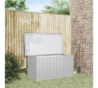 Iiaky Baúl de Exterior Impermeable Baúl Almacenaje Exterior Arcón jardín terraza metálico Arcón de Almacenaje Impermeable de Acero Galvanizado-Gris-129 x 67 x 65 cm