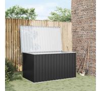Iiaky Baúl de Exterior Impermeable Baúl Almacenaje Exterior Arcón jardín terraza metálico Arcón de Almacenaje Impermeable de Acero Galvanizado-Antracita-171 x 99 x 93 cm