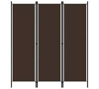 Iiaky Biombo Divisor de 3 Paneles marrón 150x180 cm Separador De Escritorio