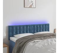 Iiaky Cabecero con LED de Terciopelo cabeceros de Cama cabecero led headboard cabeceros Cama marrón Oscuro 144x5x78/88 cm