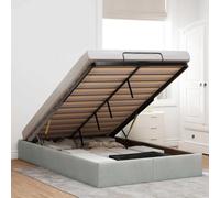 Iiaky Cama 120 x 190 cm Estructura de Cama otomana 120 x 190 cm Canapé abatible 140X 200 Base tapizada Cama Individual -Gris claro-120 x 190 cm