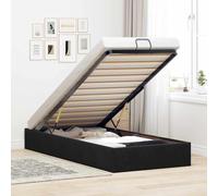 Iiaky Cama 90 x 200 cm Estructura de Cama Otomana Canapé Abatible 140 x 200 Base Tapizada Cama Individual Negro
