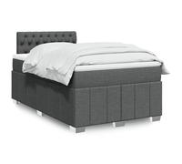 Iiaky Cama Box Spring con colchón Estructura Cama Bed Frame Cama con colchon somier Mueble Cama Tela Gris Oscuro 120x190 cm // 3289315
