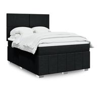 Iiaky Cama Box Spring con colchón somier Mueble Cama Estructura Cama Bed Frame Cama con colchon Tela Negro 140x190 cm // 3293958