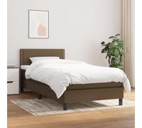 Iiaky Cama Box Spring con colchón somier Mueble Cama Estructura Cama Bed Frame Cama con colchon Tela marrón Oscuro 100x200 cm // 3139956