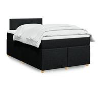 Iiaky Cama Box Spring con colchón somier Mueble Cama Estructura Cama Bed Frame Cama con colchon Tela Negro 120x190 cm // 3288914
