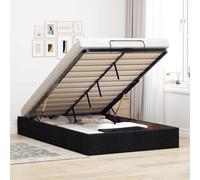 Iiaky Cama Canape 120 x 200 cm Canapé abatible 120 x 200 cm Estructura de Cama otomana 120 x 200 Cama Individual Base tapizada con Somiery Espacio de Almacenamiento-Negro-120 x 200 cm