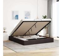 Iiaky Cama Canape 180 x 200 cm Canapé abatible 180 x 200 cm Estructura de Cama otomana 180 x 200 Cama Doble Base tapizada con Somiery Espacio de Almacenamiento-Marrón oscuro-180 x 200 cm