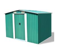 Iiaky Caseta de jardín de Metal 257x205x178 cm Verde Caseta De Jardin Exterior Caseta Jardin