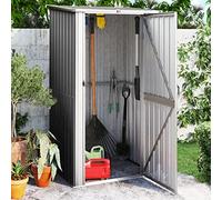 Iiaky Cobertizo jardín Acero galvanizado Antracita 118,5x97x209,5 cm Cobertizo Exterior