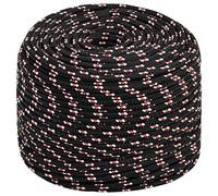 Iiaky Cuerda de Barco Polipropileno Trenza Cuerda Plomo Negra Bobina De Cuerda De Nylon 10 mm 25 m